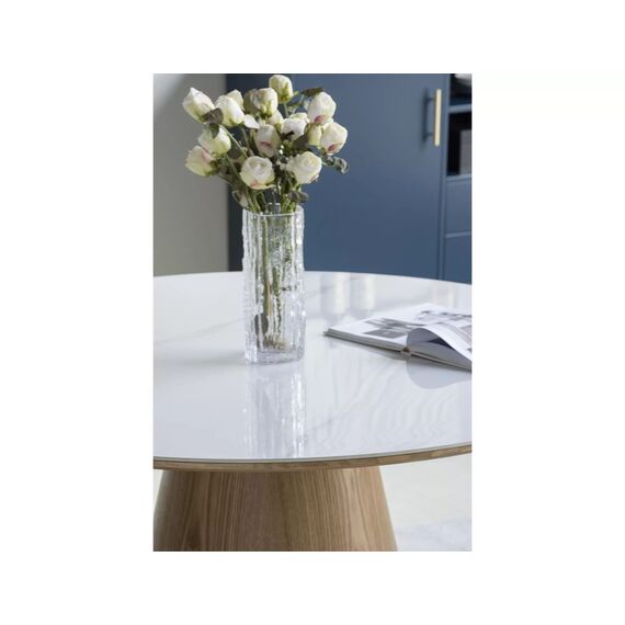 Стол обеденный SIGNAL ANGEL Ceramic белый/дуб 120, изображение 3