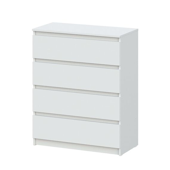 Комод NN Мебель (МС Денвер К) Белый, 4 ящ. SAFE