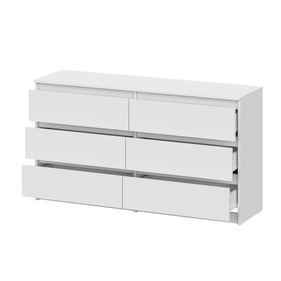 Комод NN Мебель (МС Денвер К) Серия 2 Белый, 6 ящ. (1,38м) SAFE, изображение 2