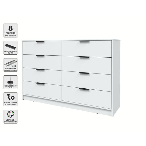 Комод КТ-К157 Концепт (белый/белый), изображение 4