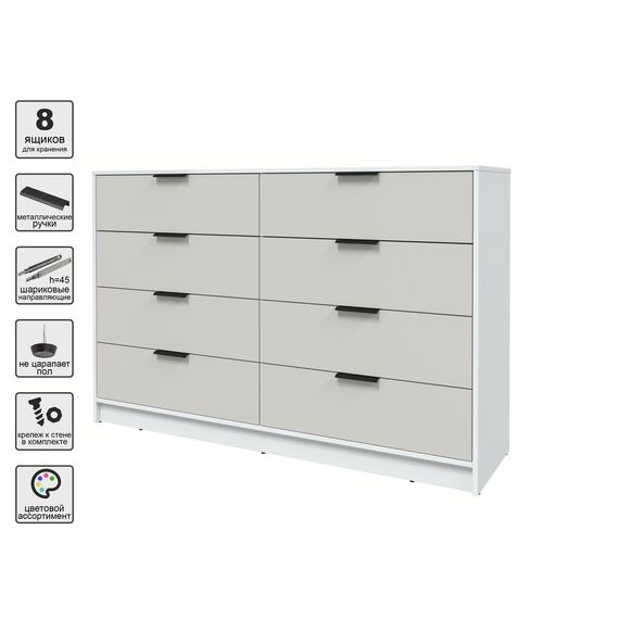 Комод КТ-К157 Концепт (белый/персидский жемчуг), изображение 2