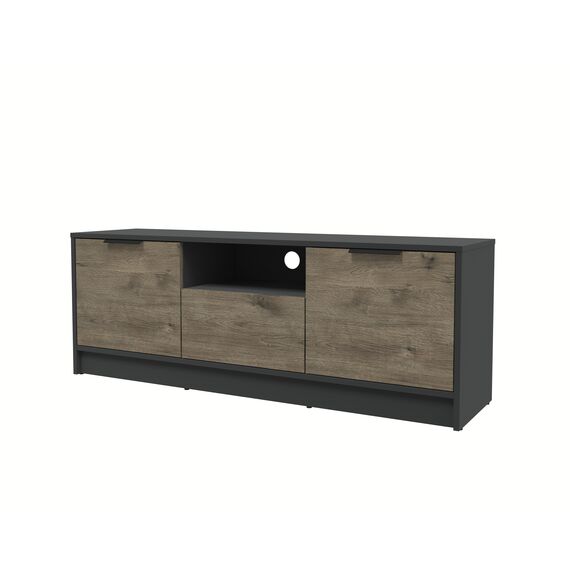Тумба (ТВ) КТ-ТВ3-50 Концепт (антрацит/дуб веллингтон), изображение 2