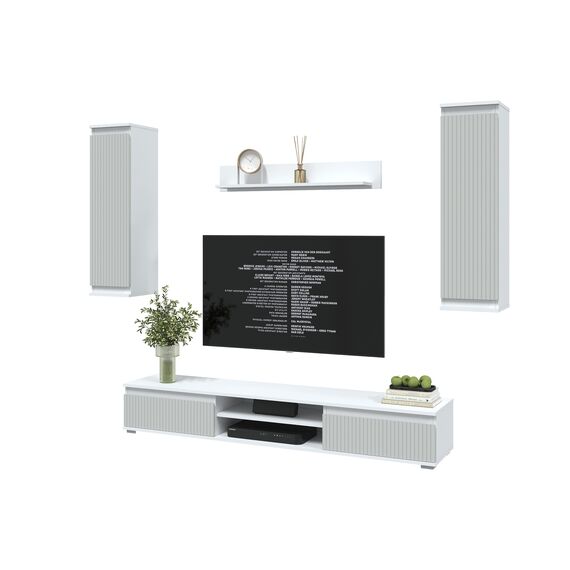 Стенка Neo 10 (белый платинум/ грей), изображение 4